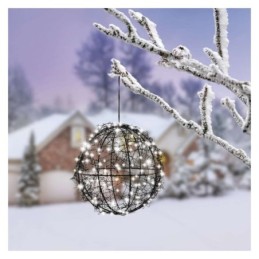 LED jõulupall 20cm / õue- ja siseruumidesse / soe valge