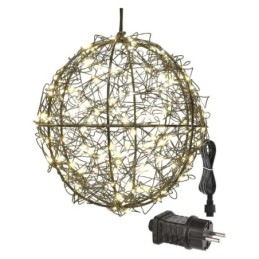 LED Kalėdų kamuolys 20 cm / skirtas naudoti lauke ir patalpose / šilta balta šviesa