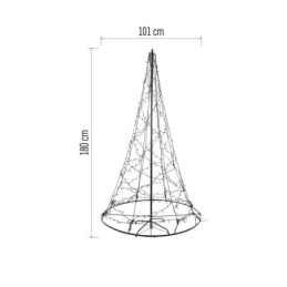 LED valgustusega jõulupuu 180cm / õue- ja siseruumidesse / soe valge
