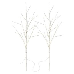 LED jõuludekoratioon 2x puuoksad 60cm / 3xAA / õue- ja siseruumidesse / soe valge / taimer