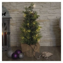 LED valgustusega kunstjõulupuu 50cm / õue- ja siseruumidesse / soe valge / taimer