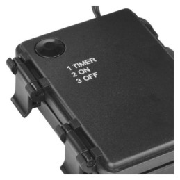 Dirbtinė Kalėdų eglutė su LED apšvietimu, 50 cm / lauko ir vidaus naudojimui / šilta balta / laikmatis