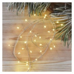 LED jõuluvalguskett nano - siil 2.4m / 3xAA / soe valge / taimeriga / siseruumidesse