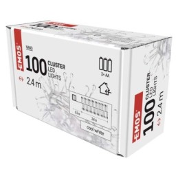 LED jõuluvalguskett nano - siil 2.4m / 3xAA / külm valge / taimeriga / siseruumidesse