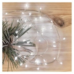 LED Kalėdų šviesos grandinė nano - ežys 2,4 m / 3xAA / šalta balta / su laikmačiu / skirtas naudoti patalpose