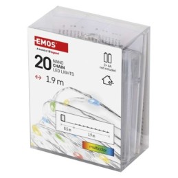 LED jõulunanokett mitmevärviline 1.9m / 2xAA / taimer / siseruumidesse