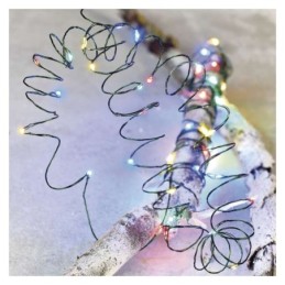 LED jõulunanokett mitmevärviline 4m / õue- ja siseruumidesse / taimer