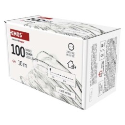 Hõbedane LED jõulunanokett 10m / õue- ja siseruumidesse / külm valge / taimer