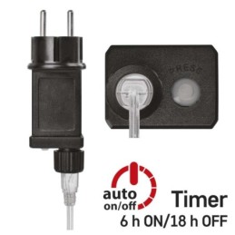 Hõbedane LED jõulunanokett 10m / õue- ja siseruumidesse / külm valge / taimer