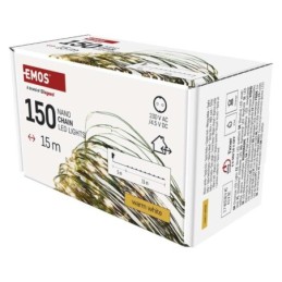 Roheline LED jõulunanokett 15m / õue- ja siseruumidesse / soe valge / taimer