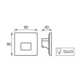 Wall staircase luminaire Wektor Led 50lm CCT white square