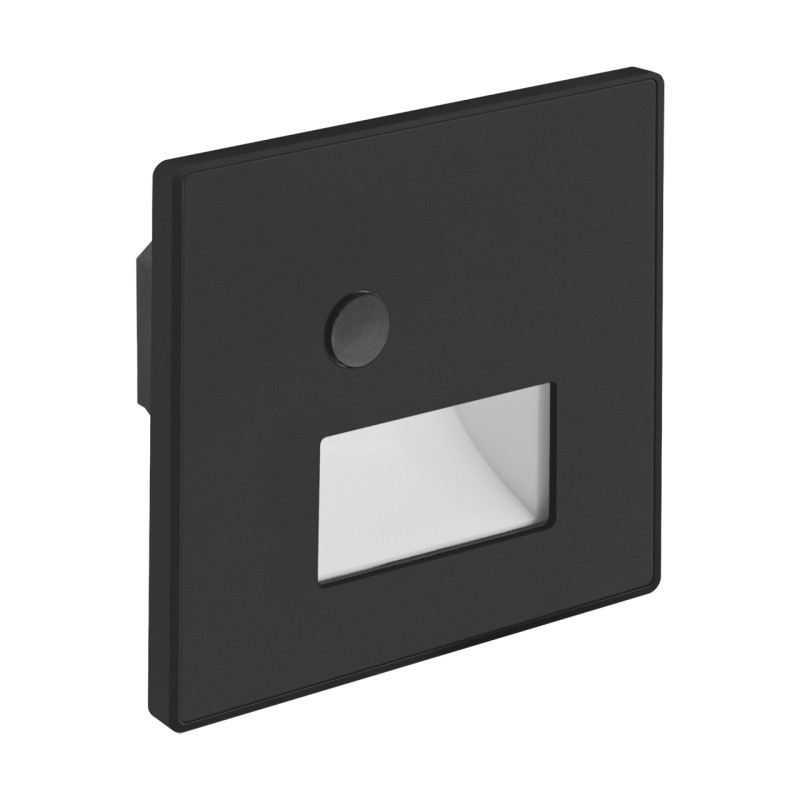 Wall staircase luminaire Wektor Led 50lm CCT PIR black square