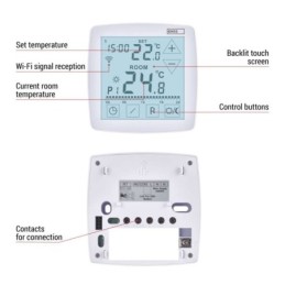 Programuojamas belaidis WiFi GoSmart kambario termostatas P56S01