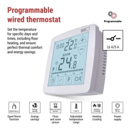 Programmeeritav juhtmetega OpenTherm ruumitermostaat P56A01