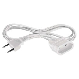 Extension Cord 1.5 m / 1 socket / white / PVC / 0.75 mm2