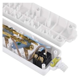 Power Strip without cable 3 sockets + Switch SCHUKO