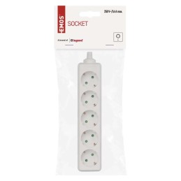 Power Strip without cable 5 sockets SCHUKO