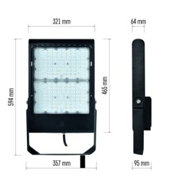 LED prožektor AGENO PROFI PLUS 300W IP65 40000lm