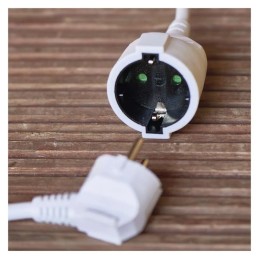 Extension Cord 3 m / 1 sockets / white / PVC / 1.5 mm2