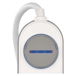 Pailginimo laidas 3 m / 5 lizdai / jungiklis / baltos-pilkos spalvos / 1×USB-A + 1×USB-C / 1,5 mm2