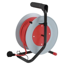 PVC prailginimo laidas ant ritės su 4 lizdais. 15 m SCHUKO