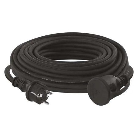 Extension Cord 20 m / 1 socket / black / rubber-neoprene / 250 V / 1.5 mm2