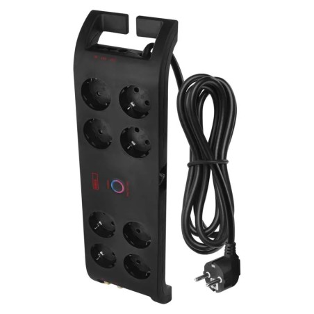 Surge Protector extension cord 8 sockets / 3m / black