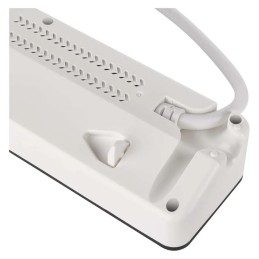 Nutikas pikendusjuhe 2 m / 4 pistikupesa / lüliti / USB-ga / valge-must / PVC / 1,5 mm2