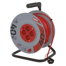PVC Extension Cord Reel– 4 sockets. 40m. 1.5mm2 SCHUKO