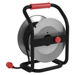 Kummist pikendusjuhe metall trumlil 25 m, 4 pistikupesa, 1,5 mm