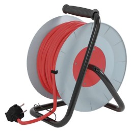 PVC prailginimo laidas ant ritės su 4 lizdais. 40 m. 2,5 mm2 SCHUKO