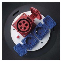 Rubber Extension Cord Reel 230 V~/400 V~ 3 sockets. 33m. 2.5mm2