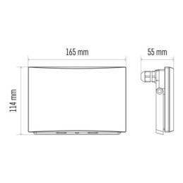 LED Floodlight TAMBO, 30.5W, black, neutral white