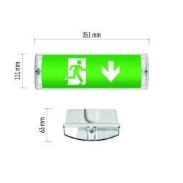 LED Emergency Bulkhead 3W 3h IP65