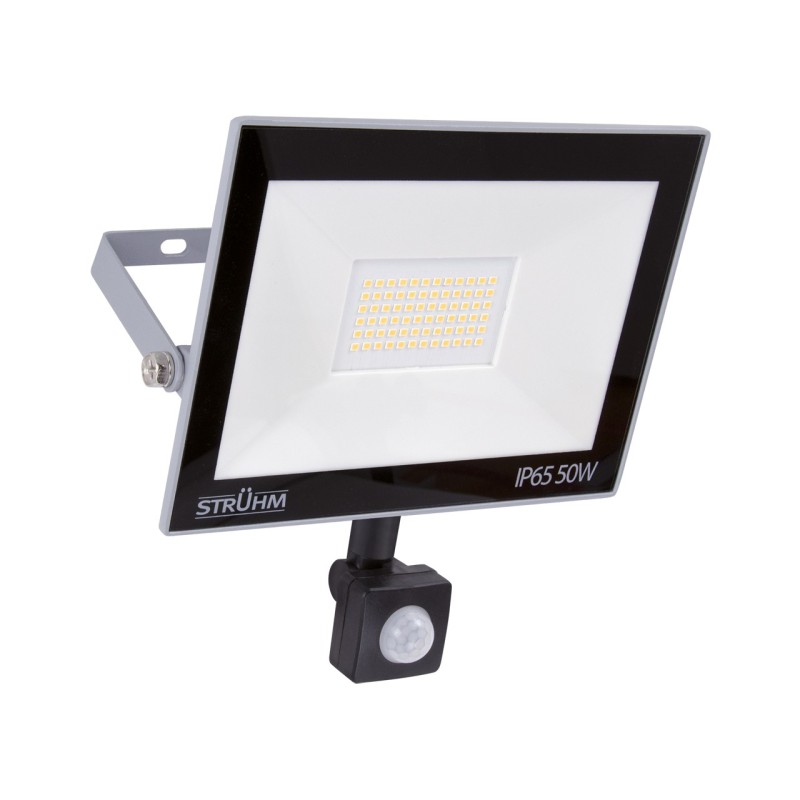 LED floodlight with a motion sensor - kroma led s 50w grey nw