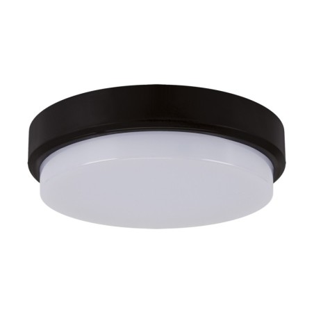 Hermetic ceiling light fitting LED - aron led c 18w black nw
