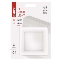 LED-yövalo 230V, 5lm, valokenno, kytkin