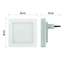 LED-yövalo 230V, 5lm, valokenno, kytkin