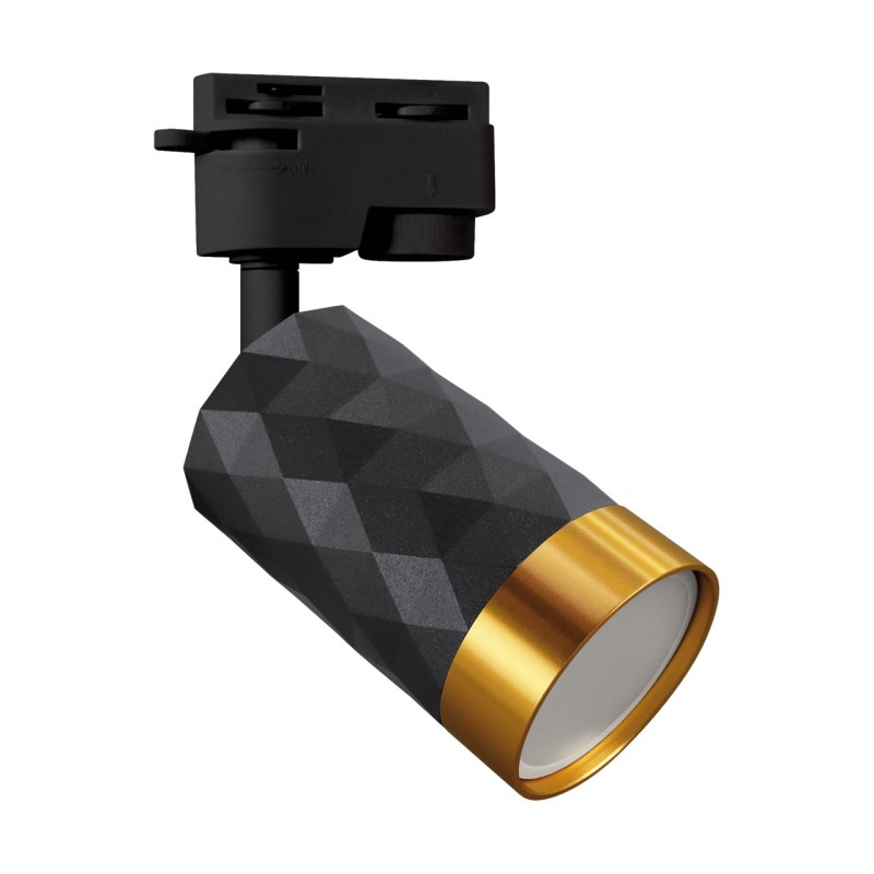Track lighting fitting - mata tra gu10 black/gold