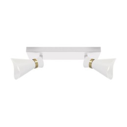 Wall & ceiling lighting fitting loreta spt e14 2l white/golden