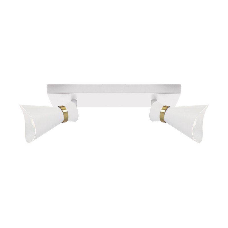 Wall & ceiling lighting fitting - loreta spt e14 2l white/golden
