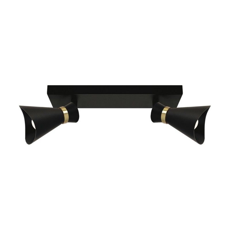 Wall & ceiling lighting fitting - loreta spt e14 2l black/golden