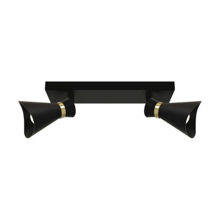 Wall & ceiling lighting fitting - loreta spt e14 2l black/golden