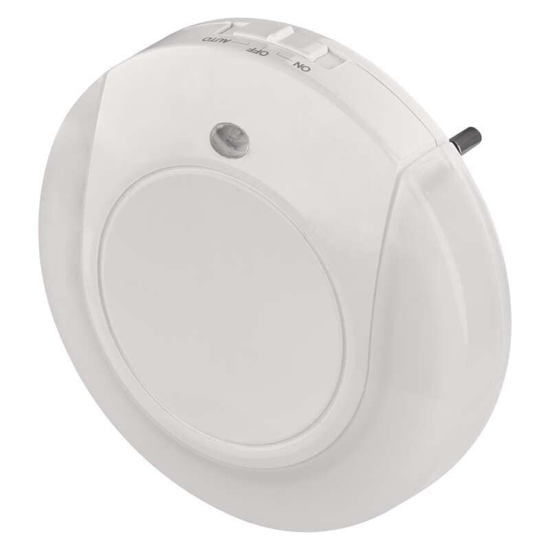 LED naktinė lemputė 230 V, 10 lm, fotosensorius, jungiklis