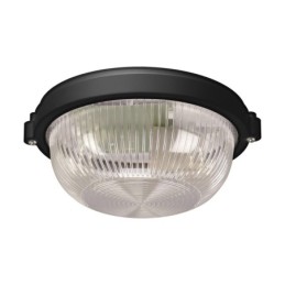 Hermetic ceiling light fitting - salto 10 black