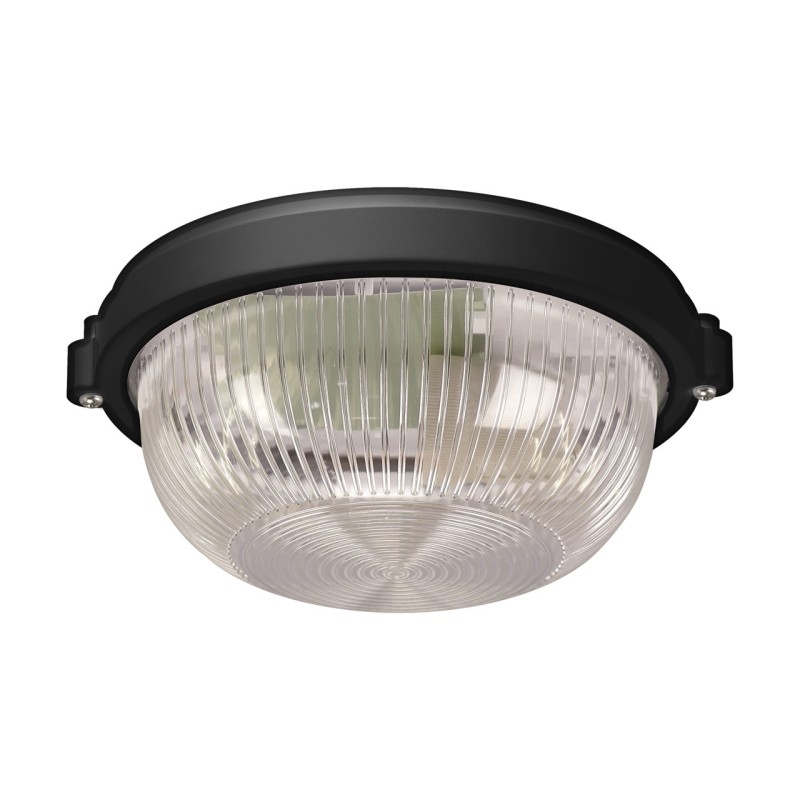 Hermetic ceiling light fitting - salto 10 black