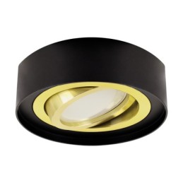 Built-in, recessed GU10 luminaire body Odyn  black/gold