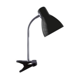 Table lamp, furniture lamp with clip, Kati E27, black