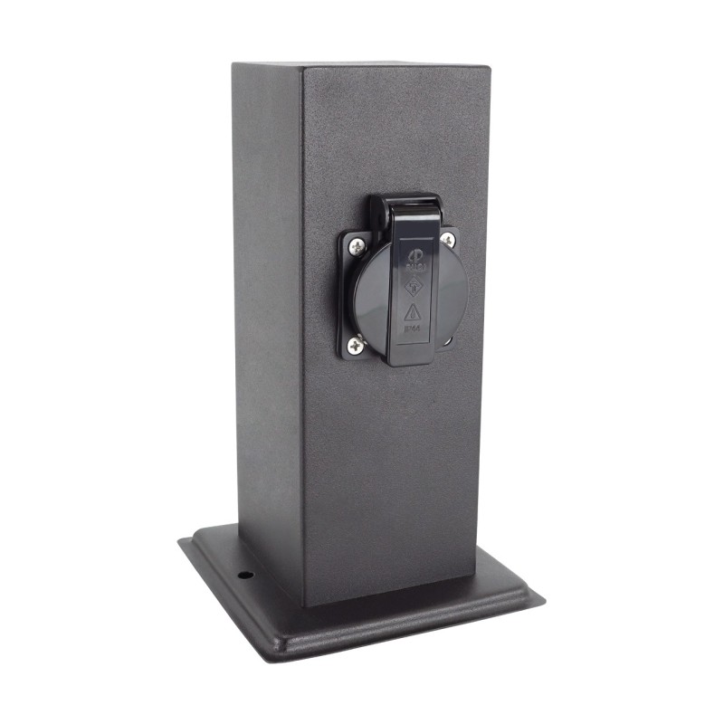 Lauko kištukinis lizdas Port22, 2 x 230 V, juodas