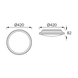 Kattovalaisin LED-valaisin fiesta led c 24w cct